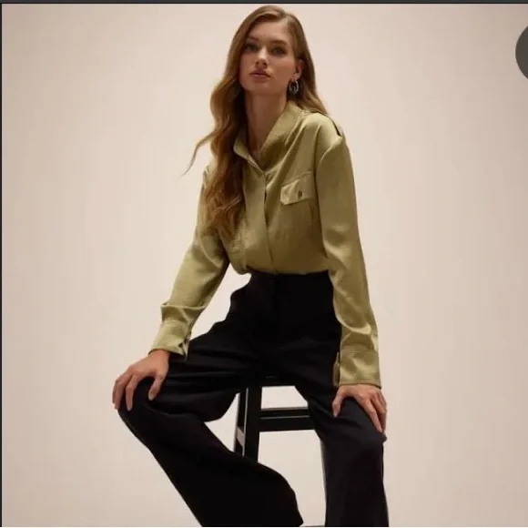 A.L.C. Oakley Satin Top. Barely worn. - Picture 4 of 12